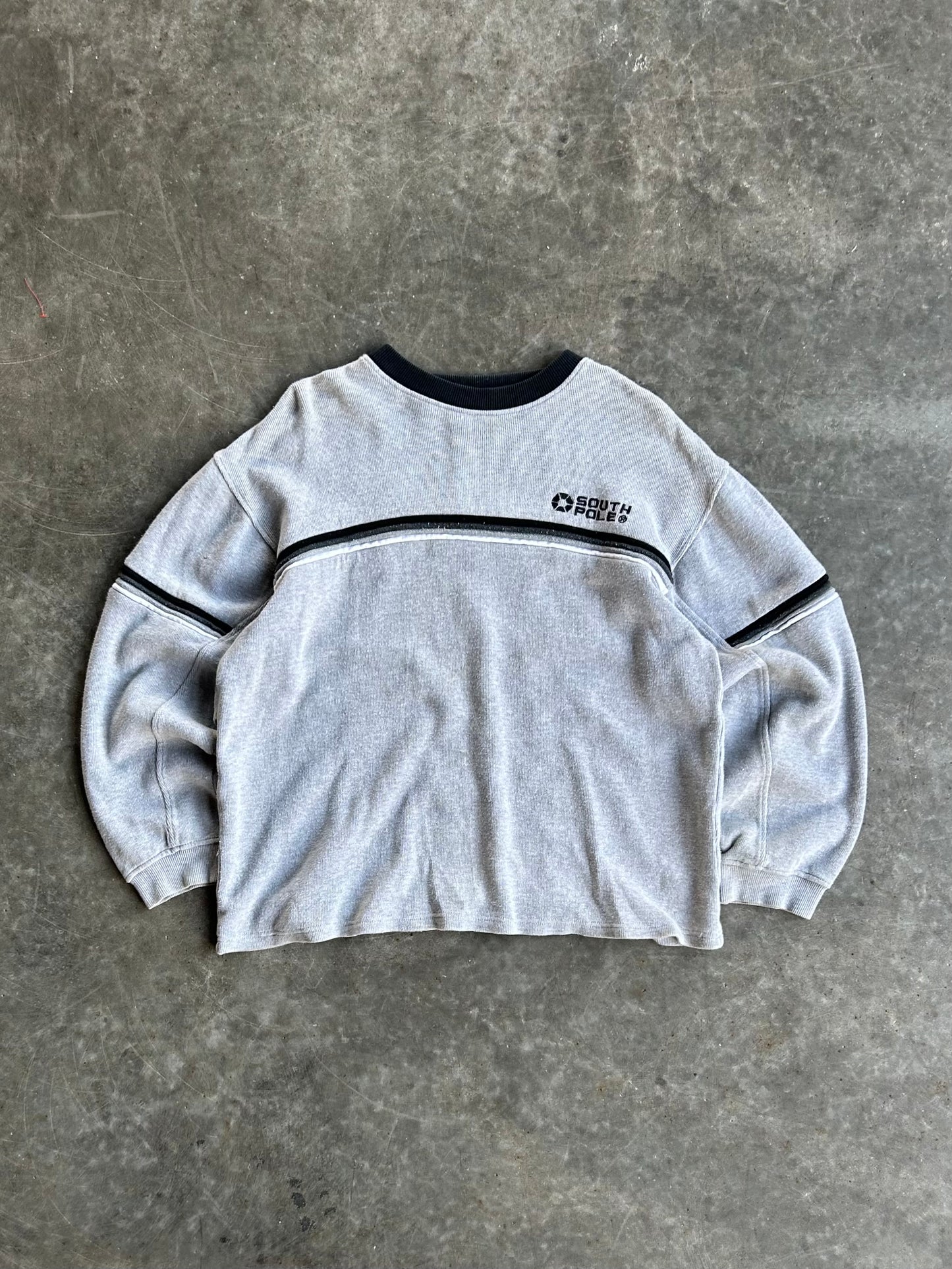 Vintage Grey South Pole Crew - L