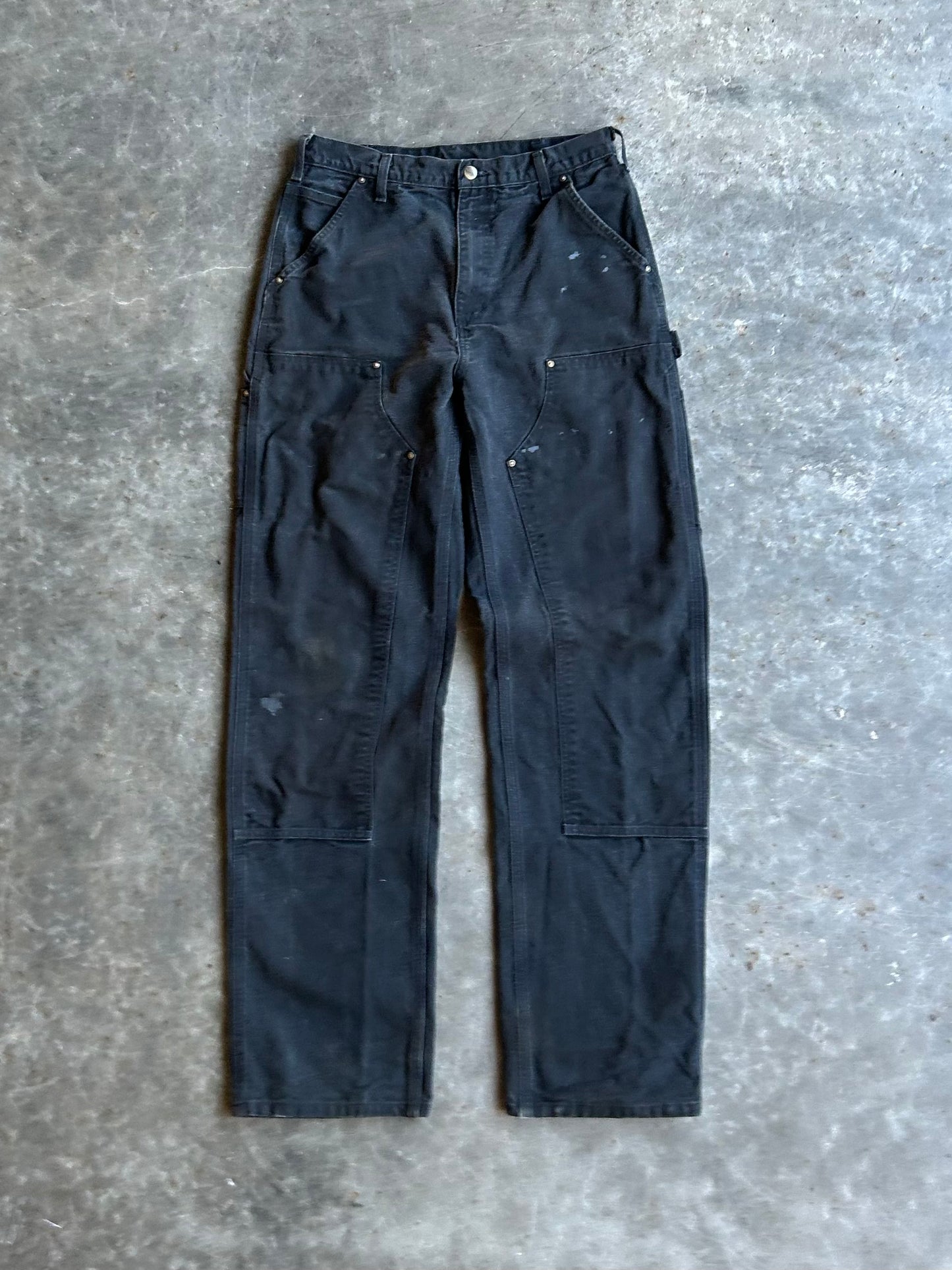 Vintage Black Carhartt Double Knee Carpenter Pants - 29