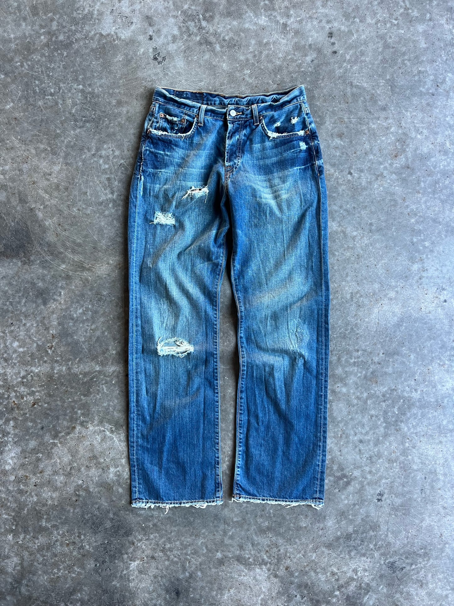 Vintage Faded Distressed Lucky Brand Dungarees Pants - 32