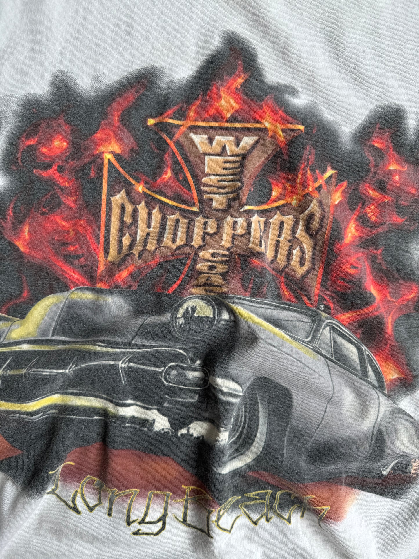 Vintage Flaming West Coast Choppers Long Sleeve - XL