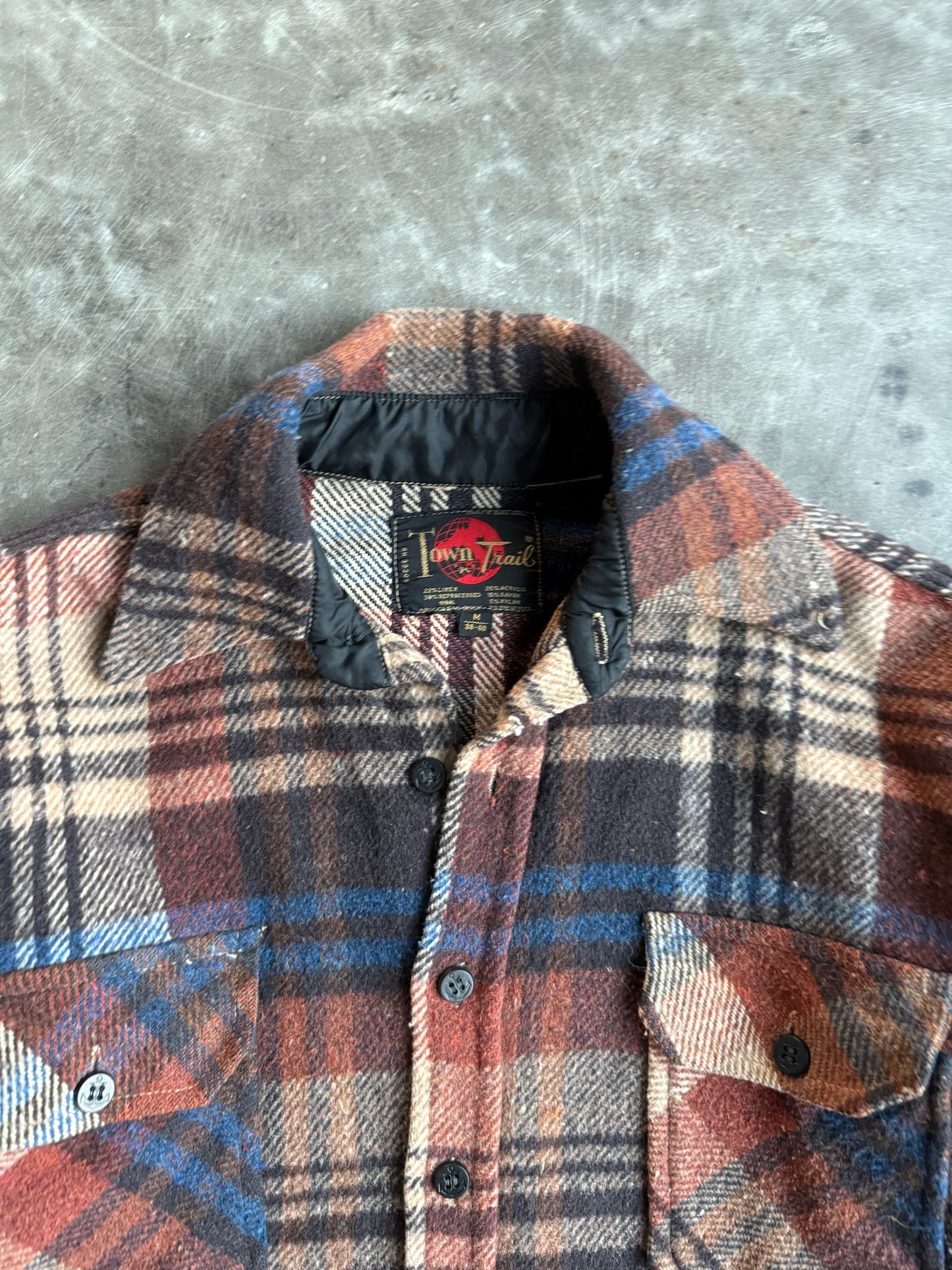 Vintage Town Trail Brown/Blue/Red Flannel - M