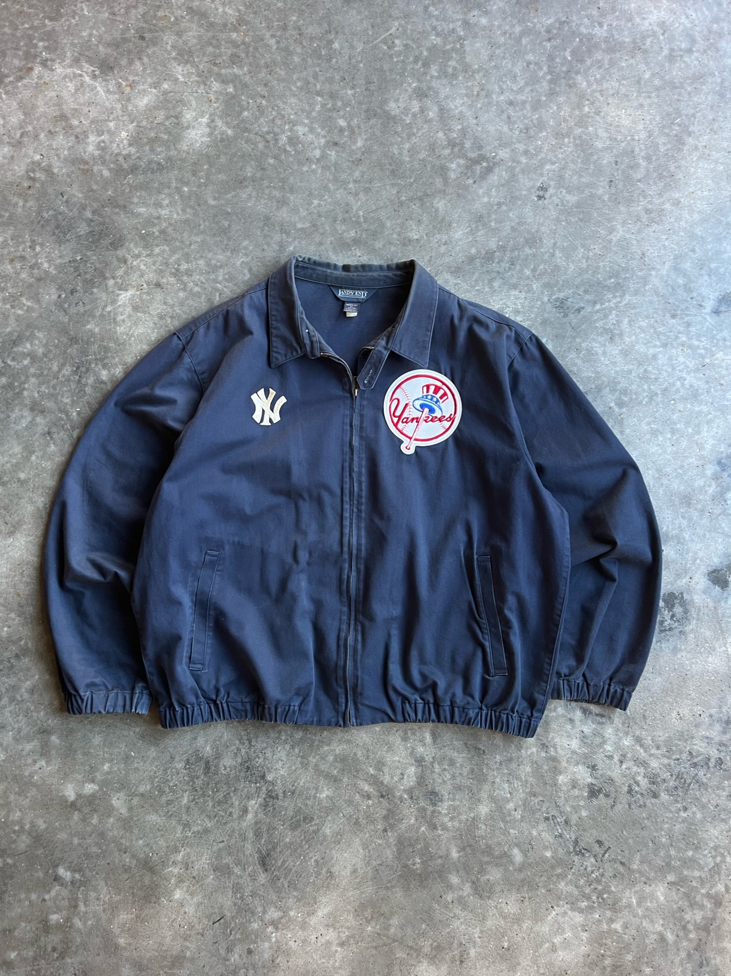 Vintage Navy Yankees Bomber Jacket - XL