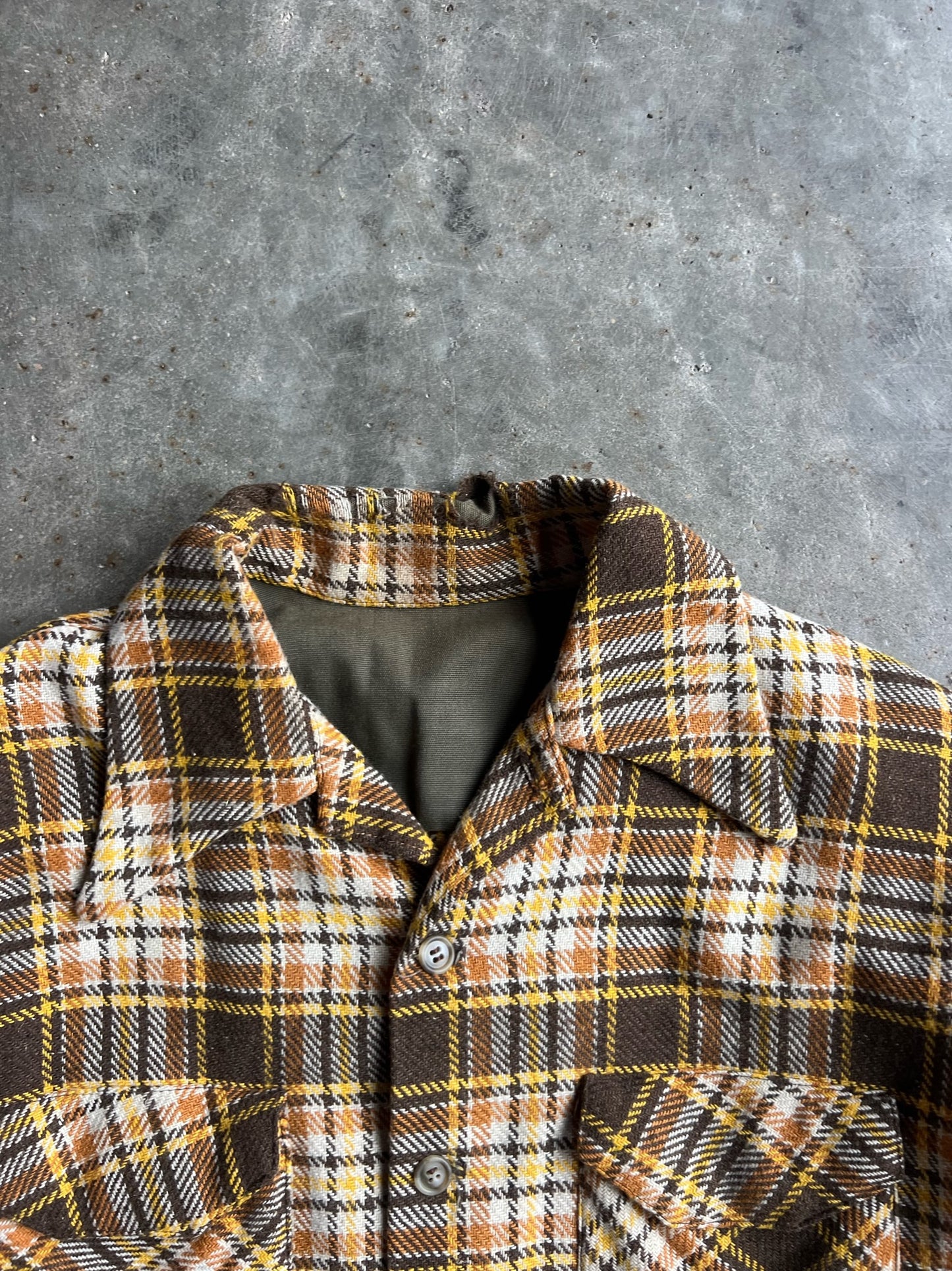 Vintage Brown/Yellow Flannel - XL