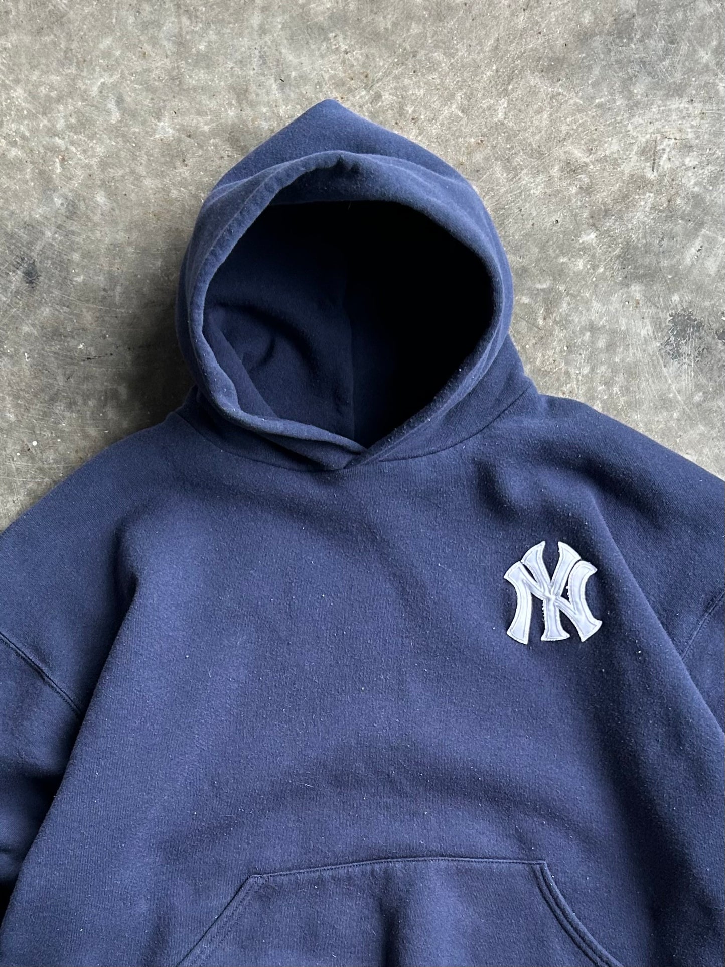 Vintage Navy Yankees Hoodie - XL