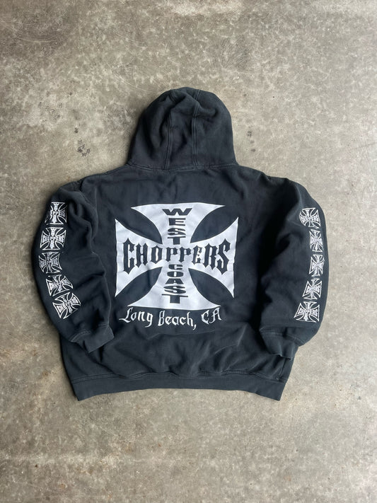 Vintage Black West Coast Choppers Hoodie - XL