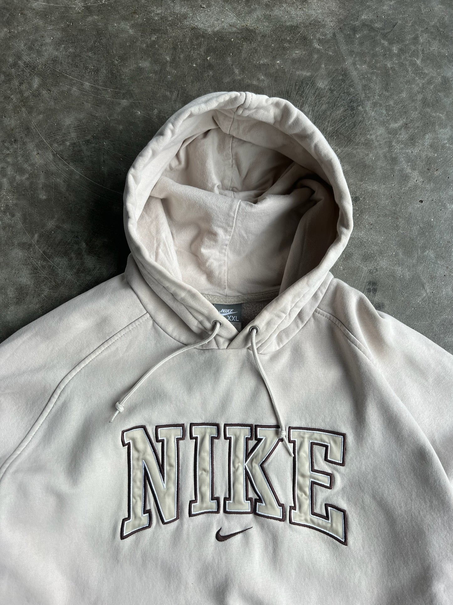 Vintage Cream Nike Hoodie - XXL