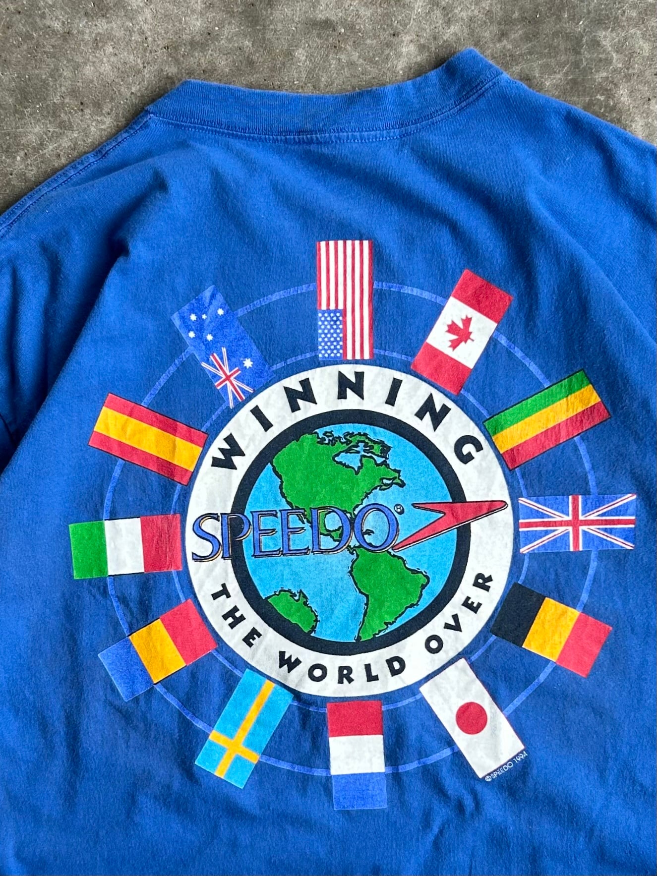 Vintage Blue Speedo Tee - XL