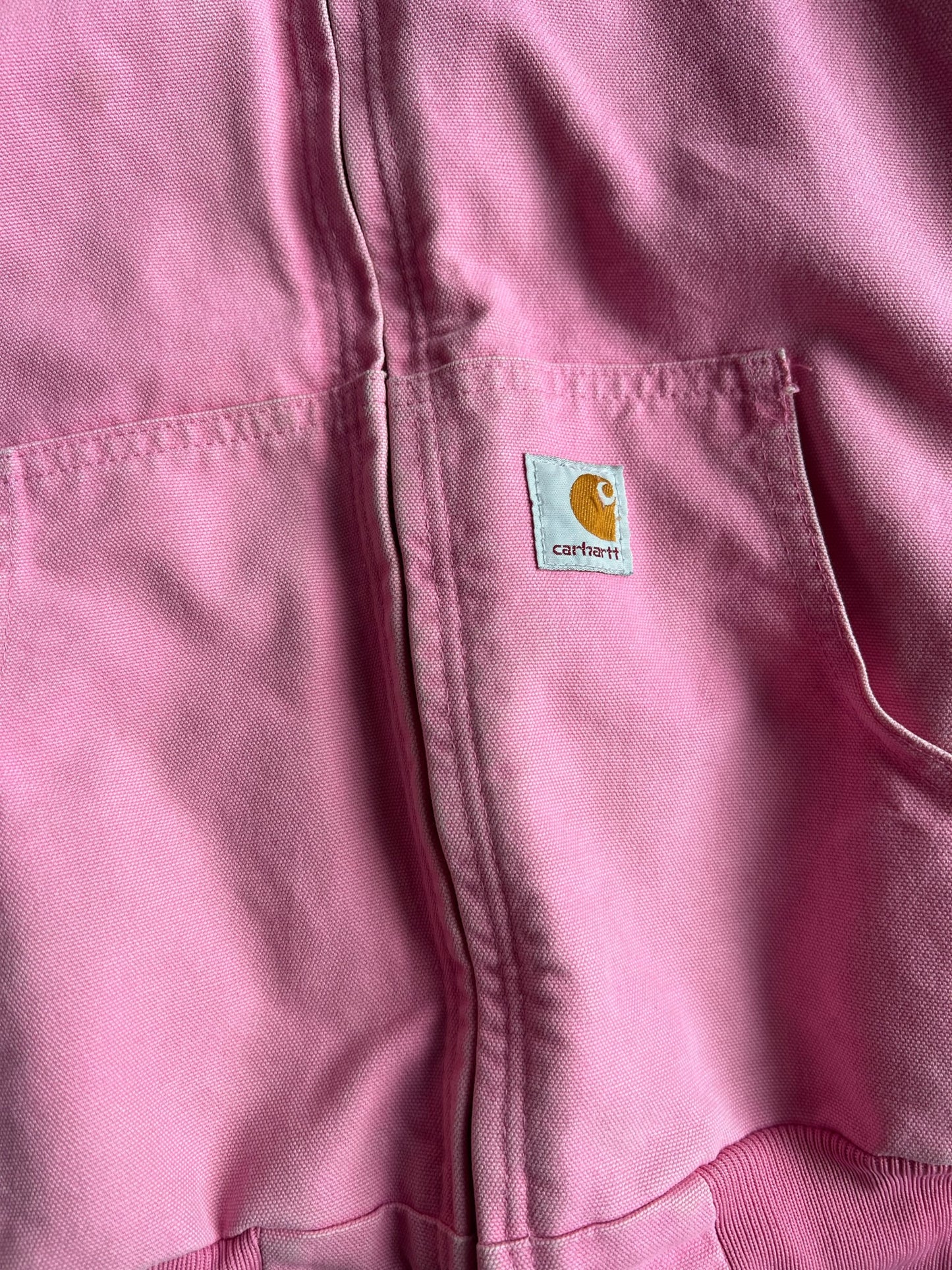 Baby Pink Hooded Carhartt Jacket - L