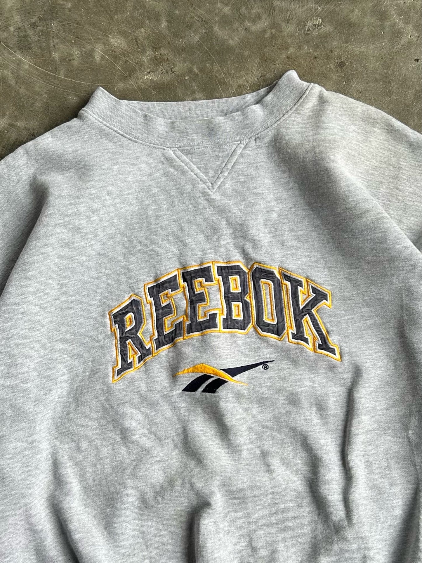 Vintage Grey Reebok Crew - XL