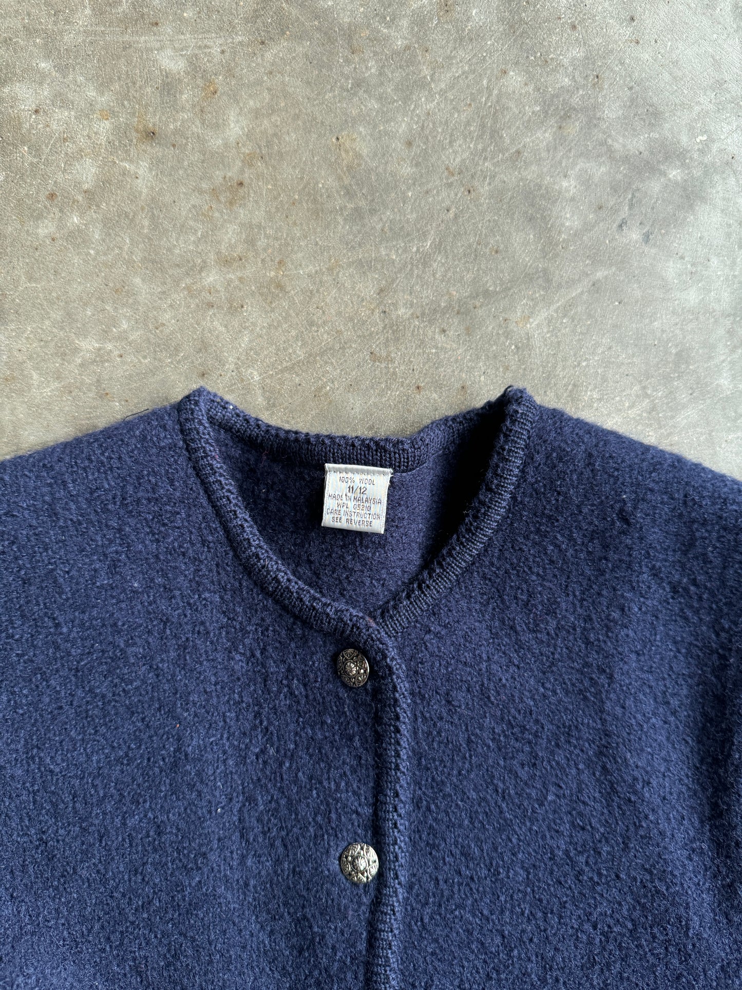 Vintage Tally Ho Navy Cardigan - M