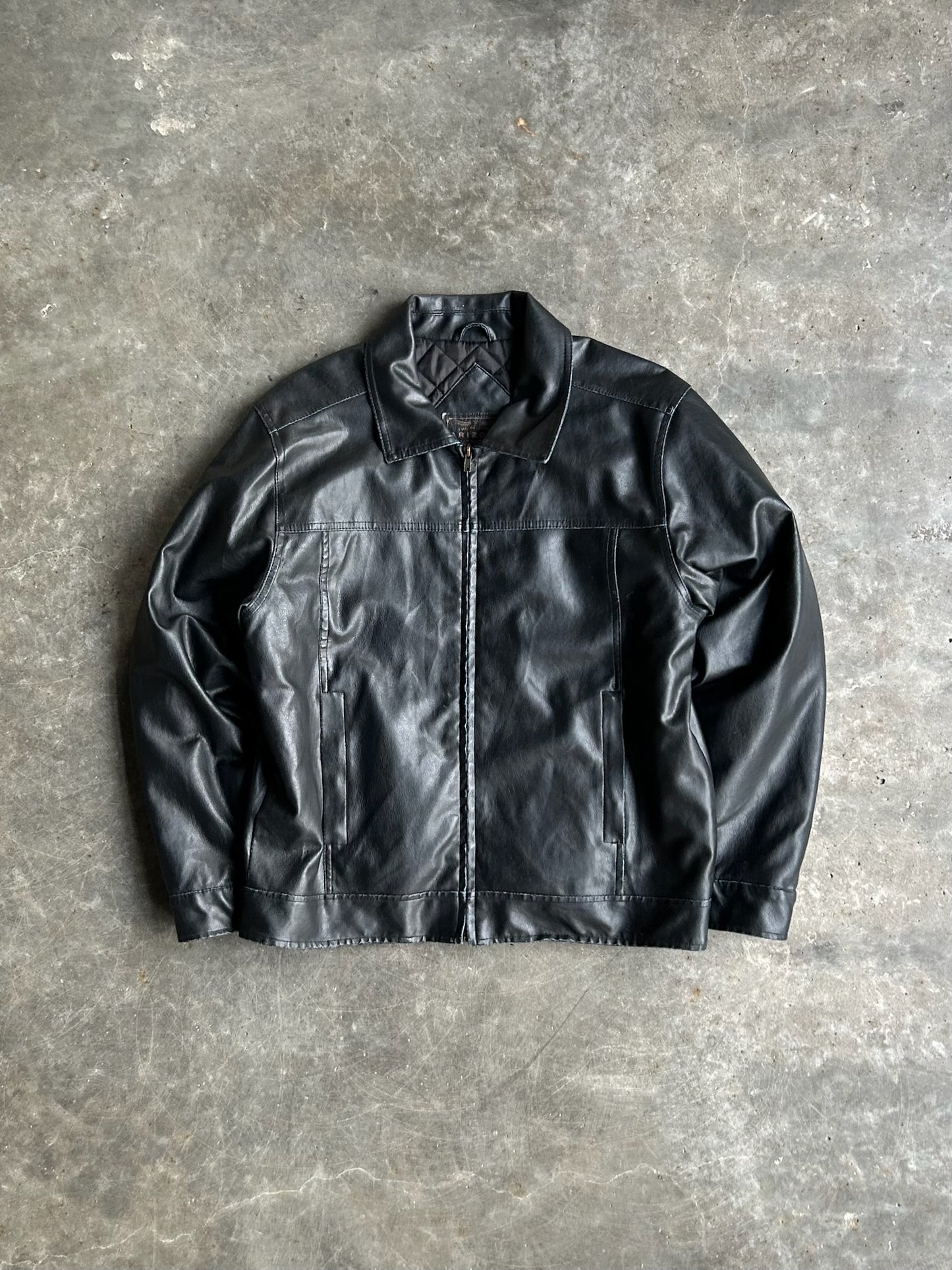 Vintage Black Arizona Leather Jacket - XL