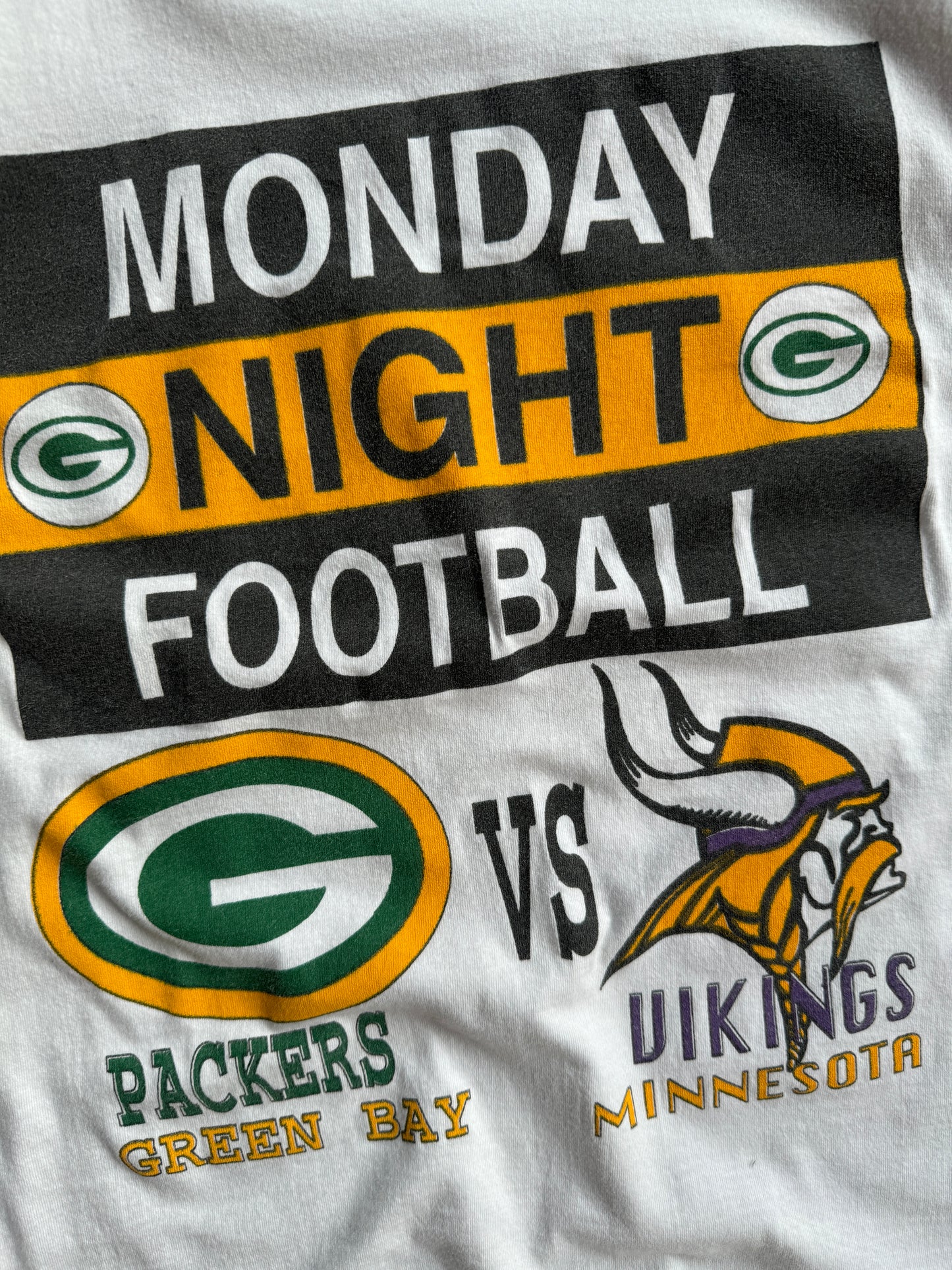 Vintage Monday Night Football Packers VS Vikings Shirt - L