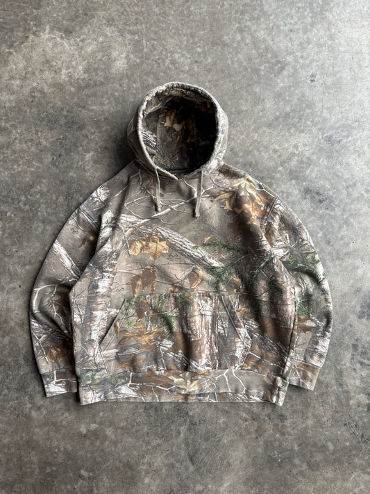 Vintage Game Winner Real Tree Camo Hoodie - XL