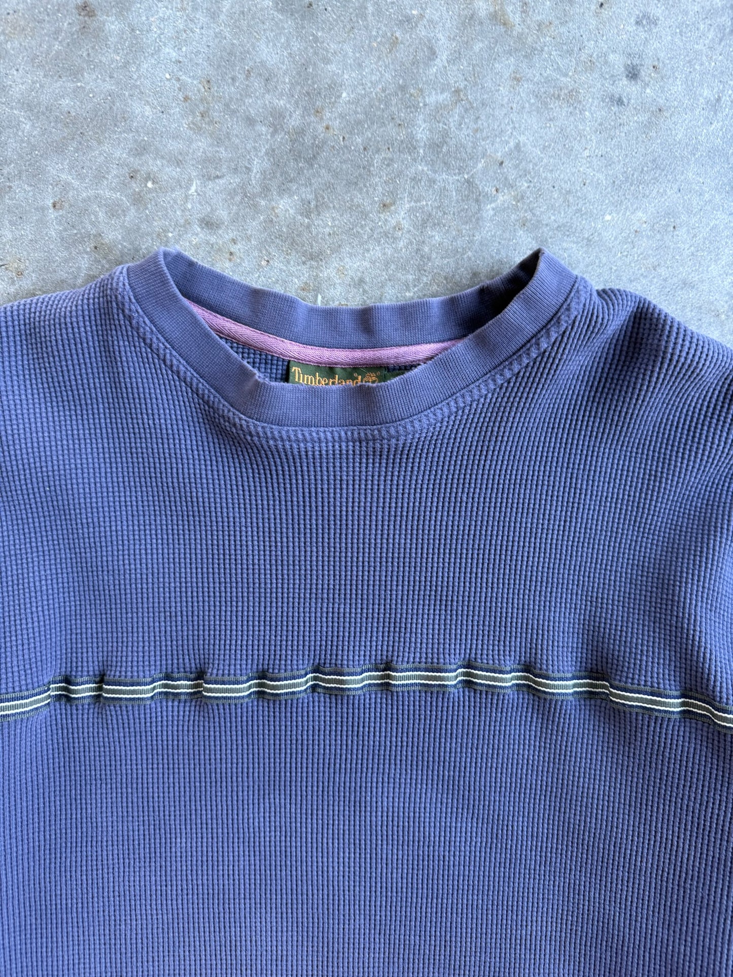 Vintage Timberland Navy Single Stripe Thermal - XL