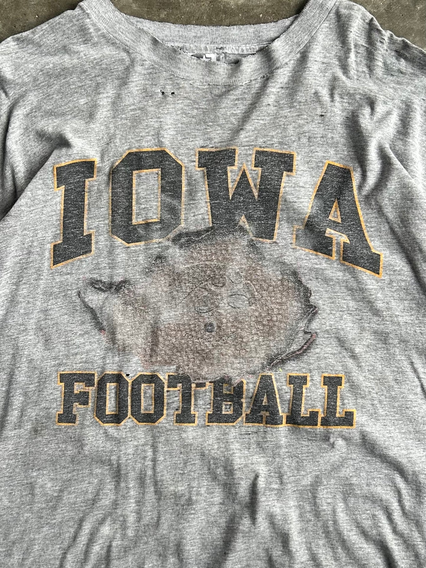 Vintage University of Iowa Football Tee - XL