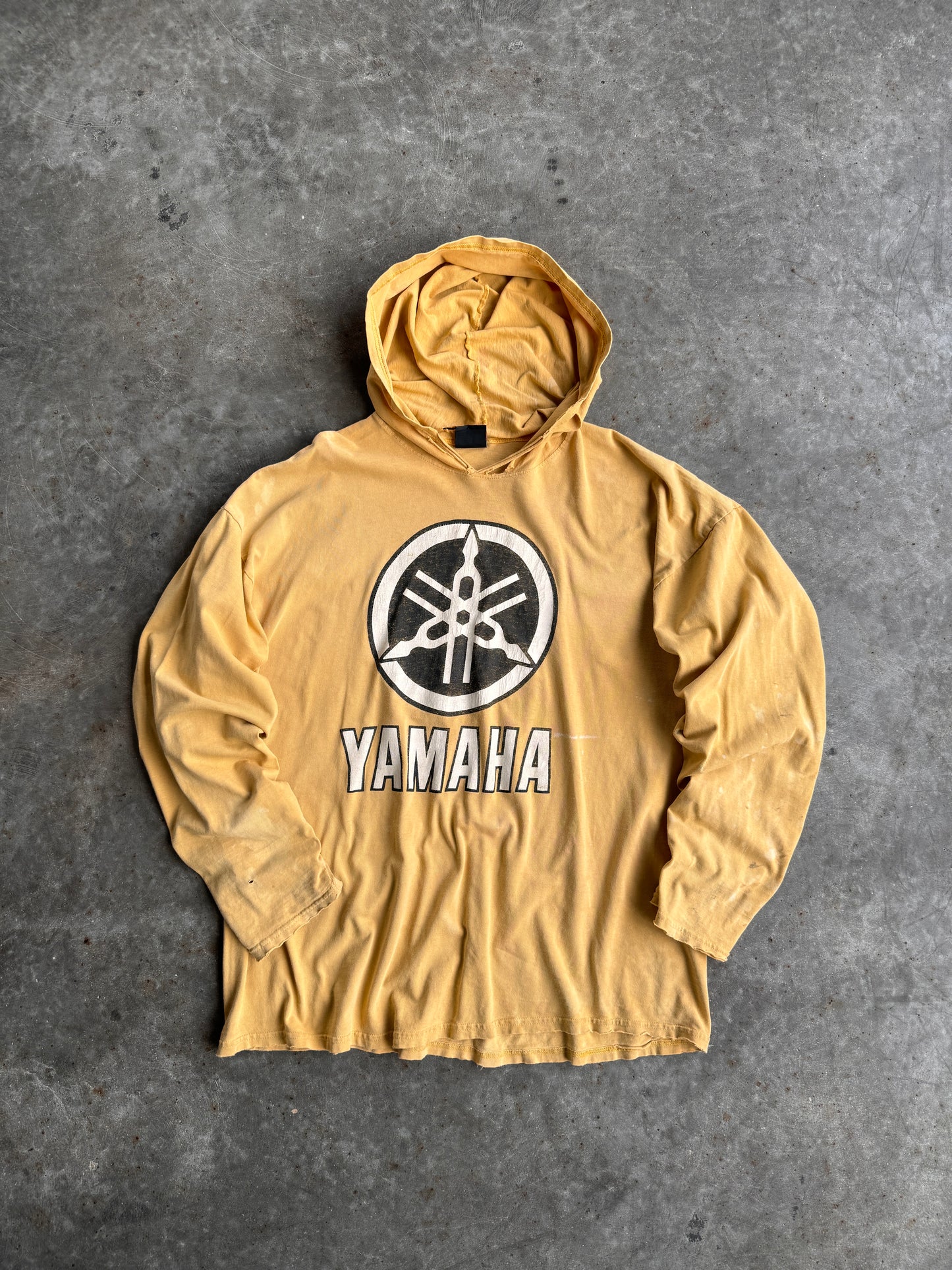 Vintage Yamaha Spellout Thin Hoodie - XL