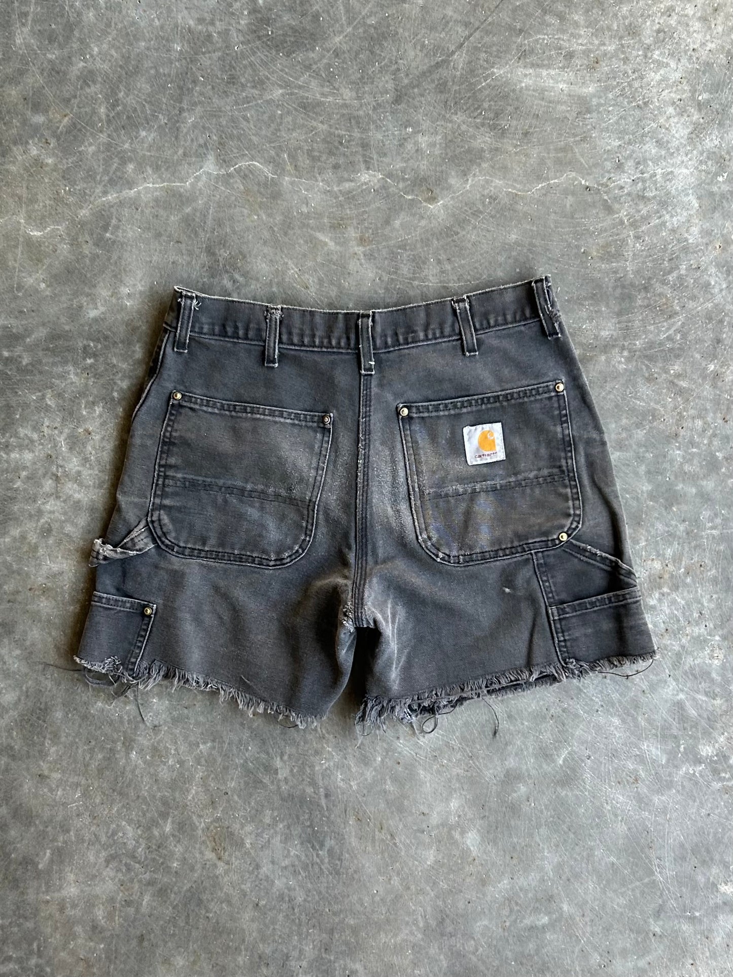 Vintage Distressed Denim Carhartt Shorts - 32