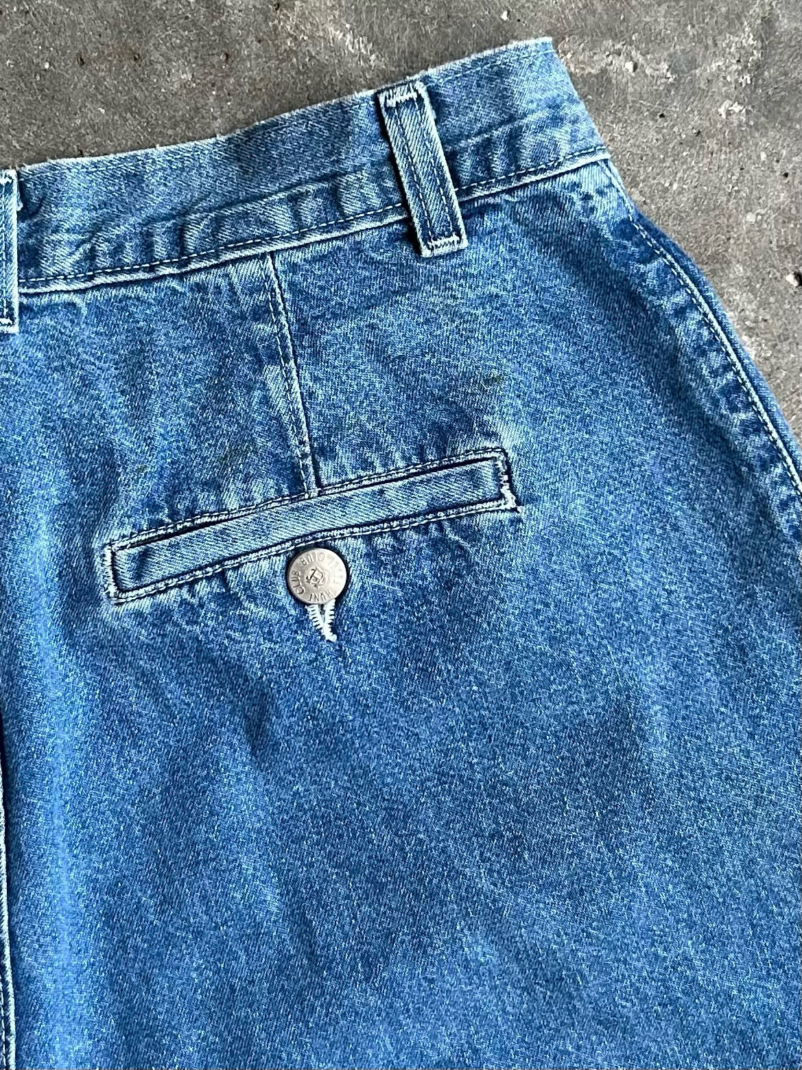 Vintage Faded Dark Wash Hunt Club Denim Shorts - 28