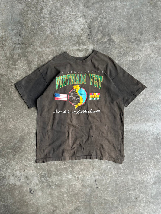 Vintage Brown Vietnam Vet Tee - XXL