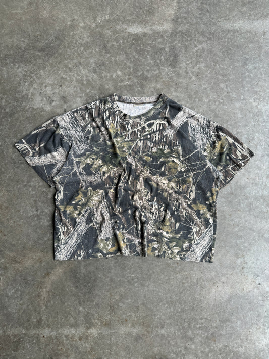 Faded Crop Mossy Oak Camo Shirt - XL