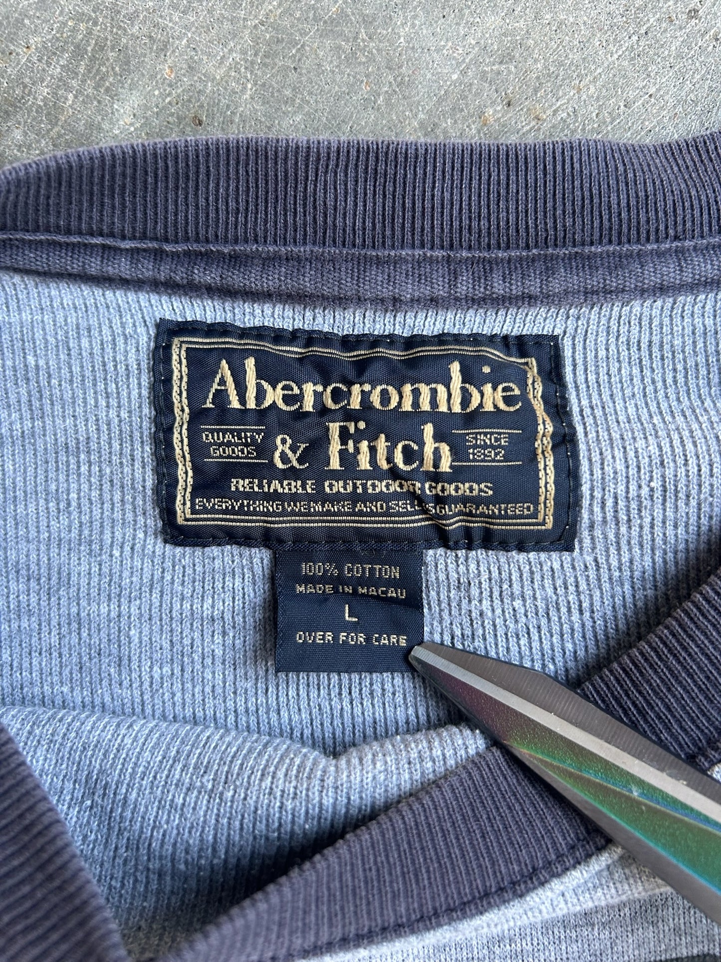 Vintage Grey Abercrombie 92 Crew - L