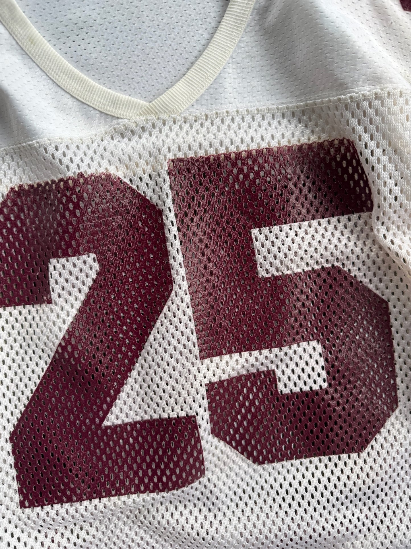 Vintage White/Maroon Champion Jersey - L