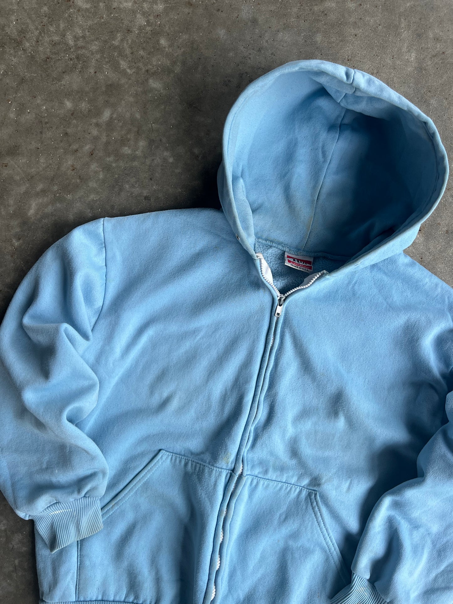 Vintage Baby Blue Blue Zip Up - M