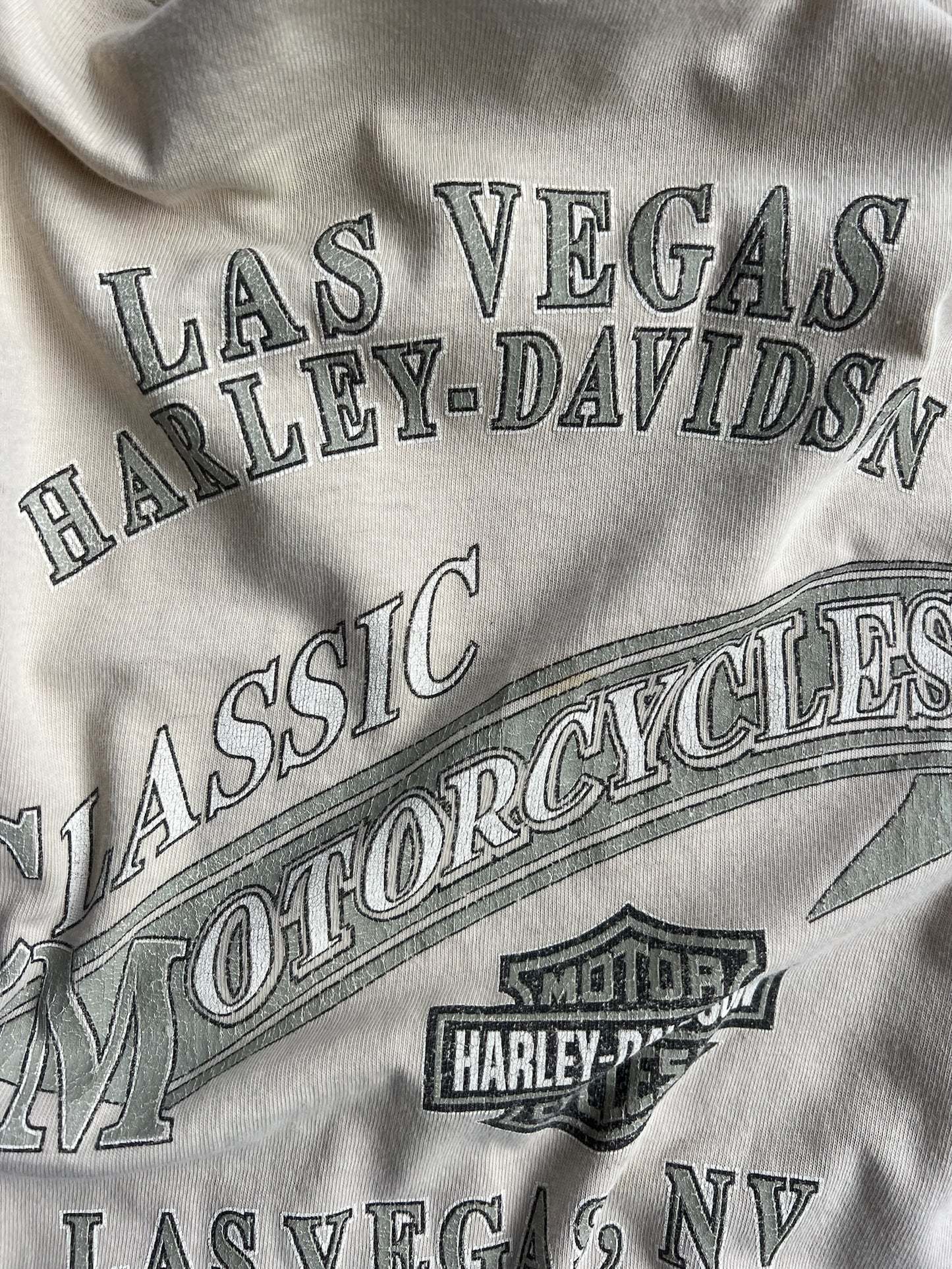 Vintage Cream Harley Davidson Shirt - XXL