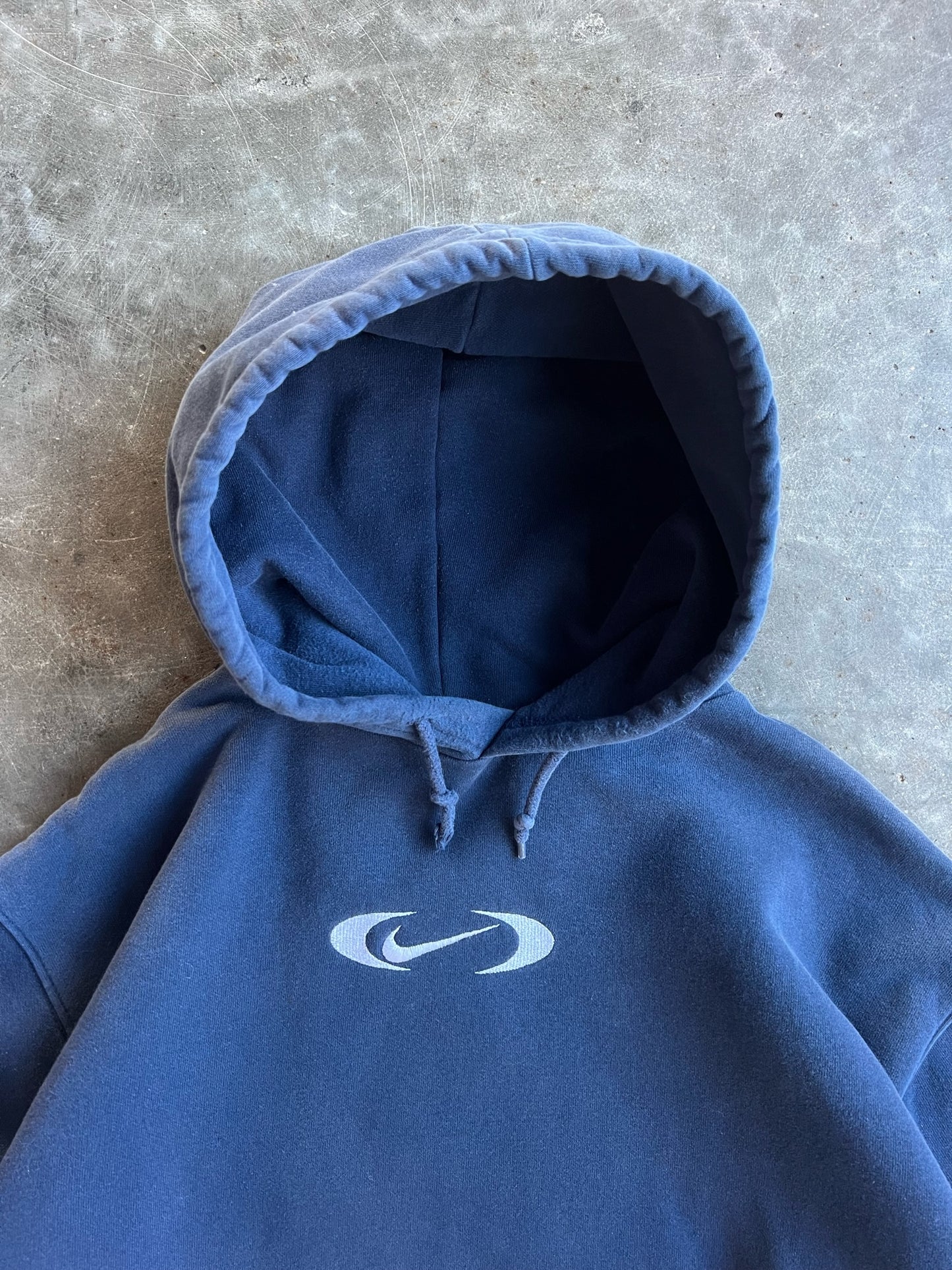 Vintage Navy Nike Hoodie - XL