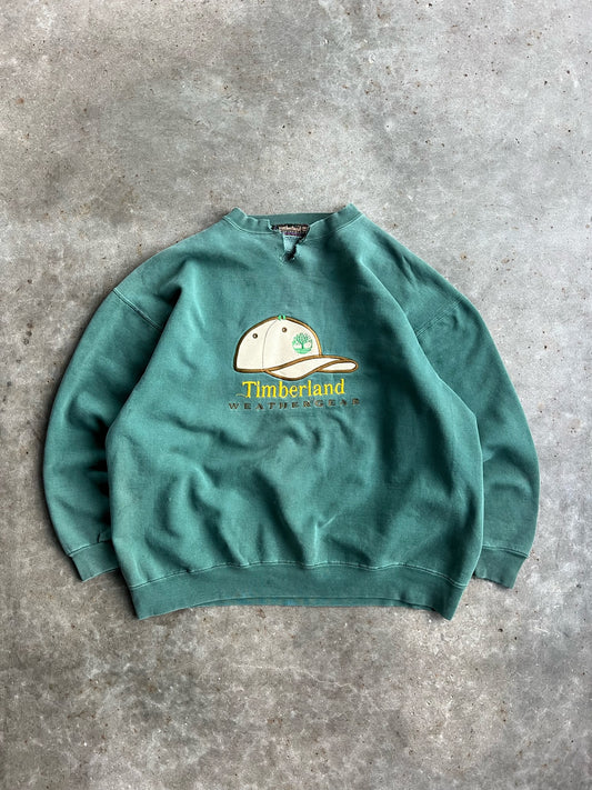 Vintage Green Timberland Crew - XL