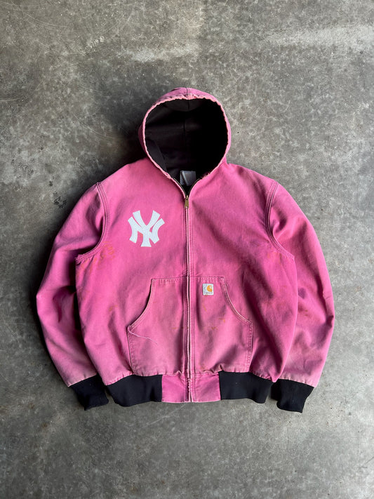 Vintage Pink Yankees Carhartt Jacket - L