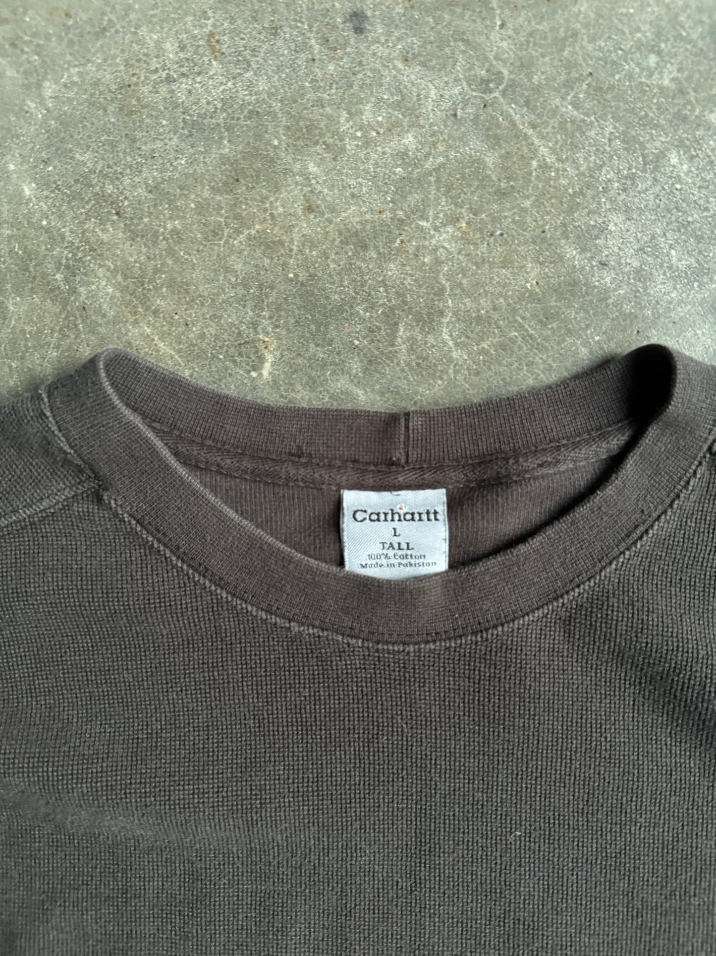 Brown Carhartt Thermal Long Sleeve Shirt - L