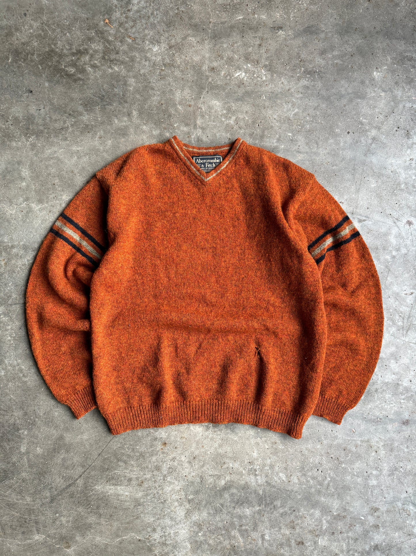 Vintage Abercrombie & Fitch Orange Wool Sweater - M