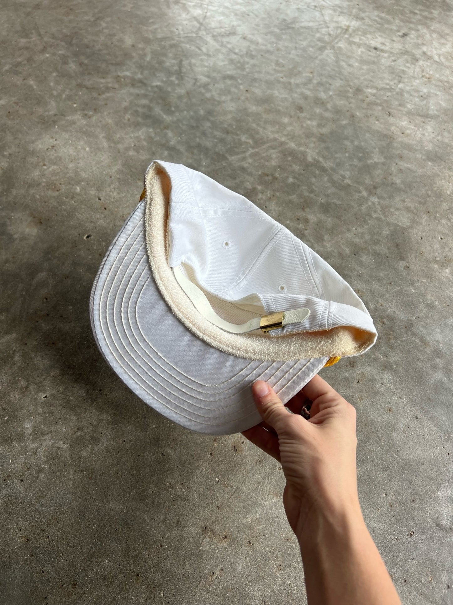 Vintage White Miller Genuine Draft Strapback Hat