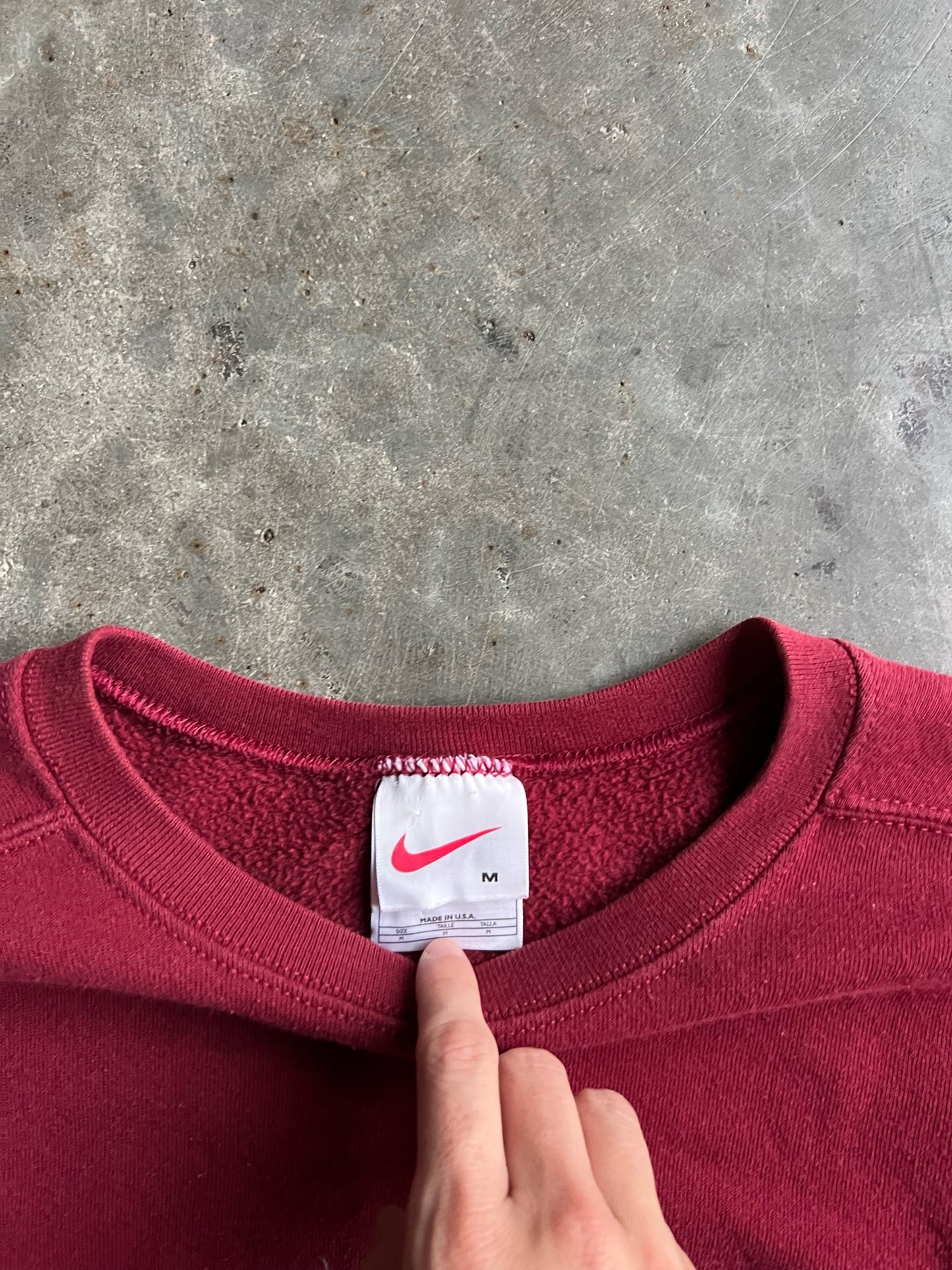 Vintage Maroon Nike Athletics Crew - M