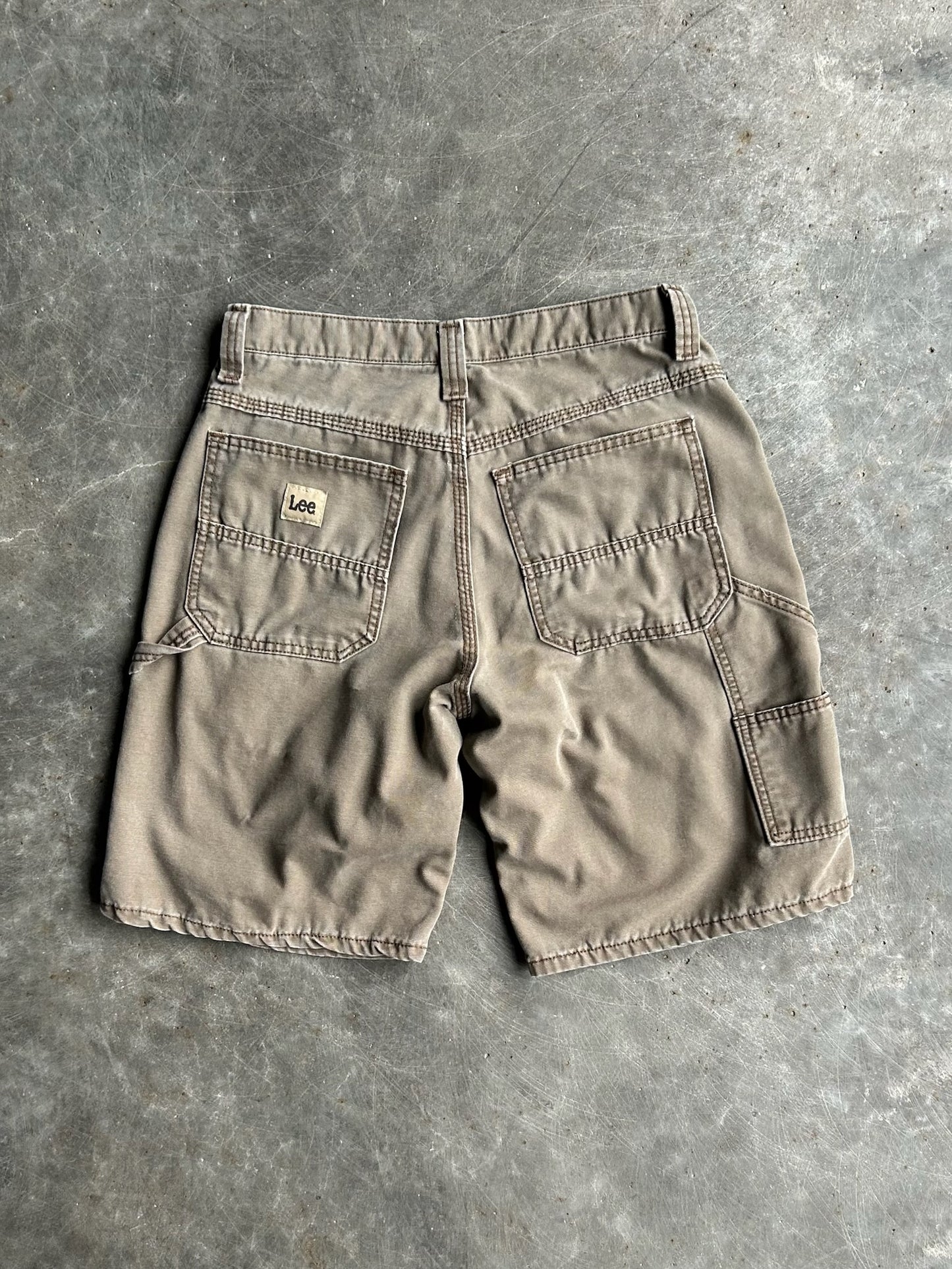 Vintage Brown Lee Carpenter Denim Shorts - 30