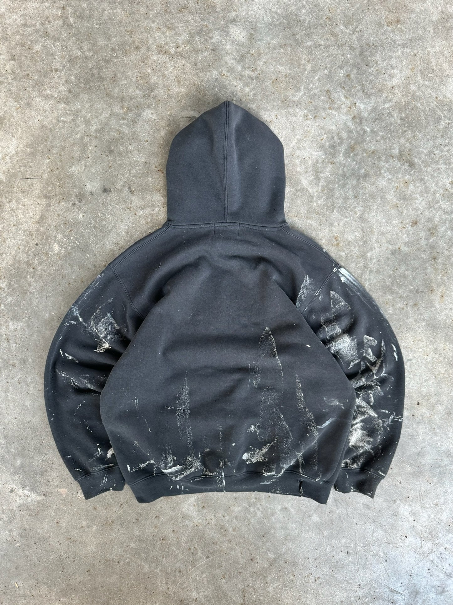 Vintage Paint Covered Silver Point Hoodie - XL