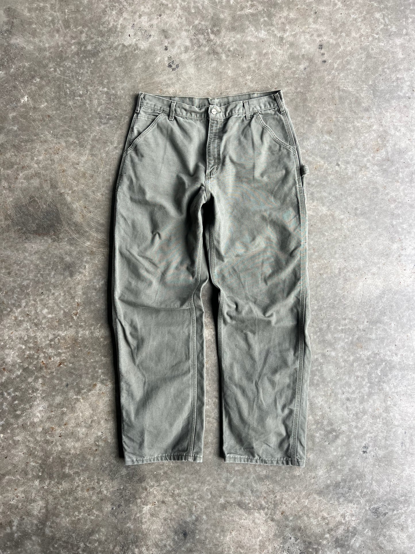 Vintage Green Carhartt Carpenter Pants - 34