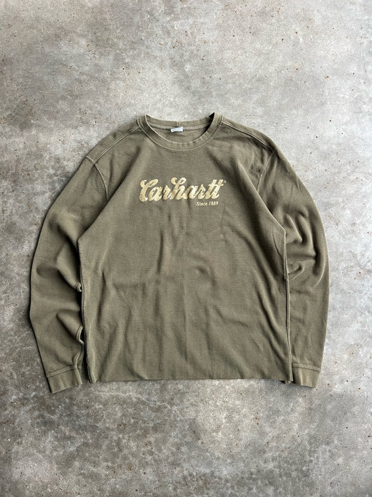 Vintage Army Green Carhartt Thermal - XL