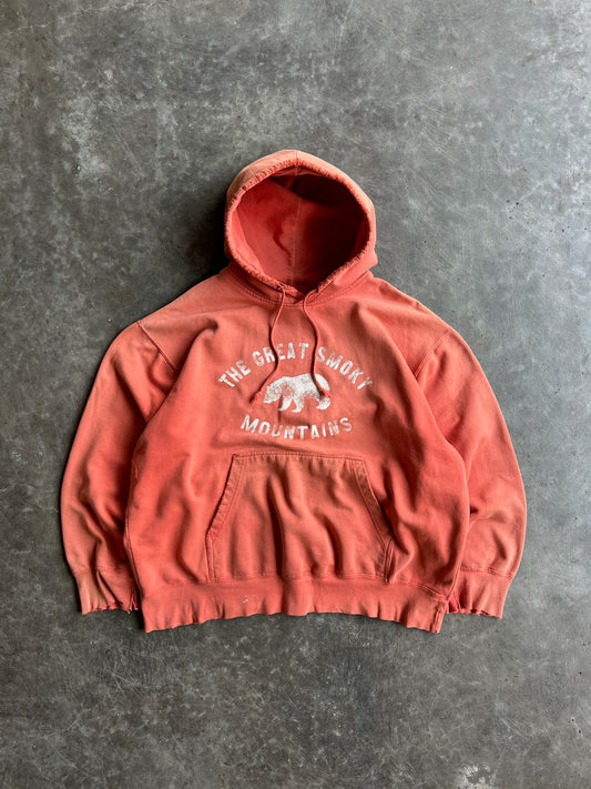 Vintage Orange Smoky Mountains Hoodie - XL