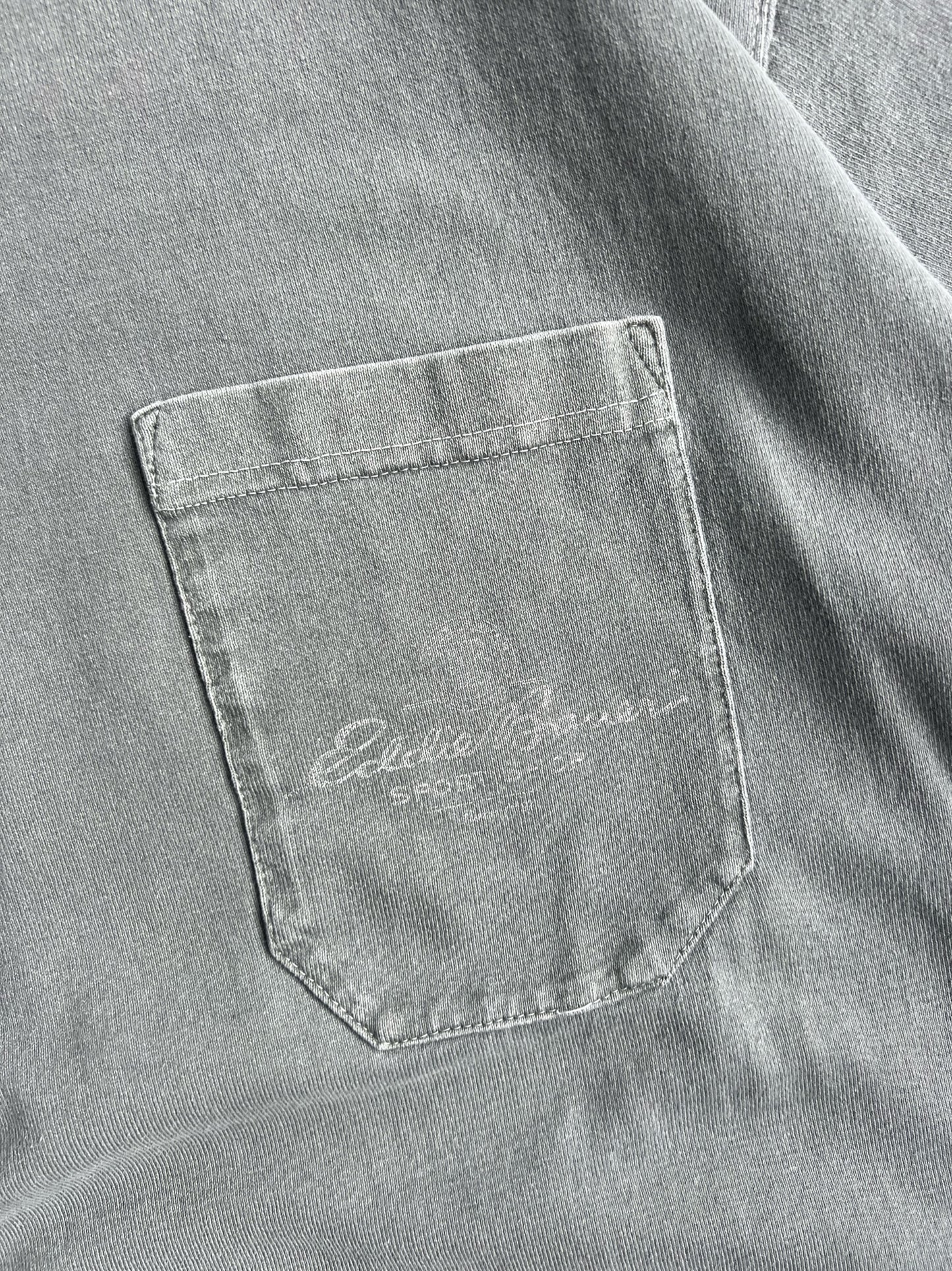 Vintage Sage Green Cropped Eddie Bauer Shirt - L