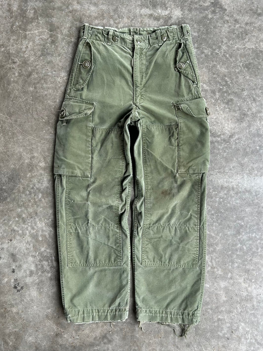 Vintage Green 1967 Army Cargo Pants - 30