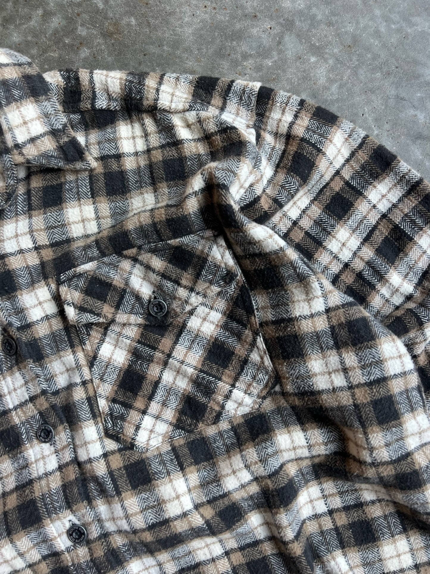 Vintage Route 66 Cropped Flannel - L