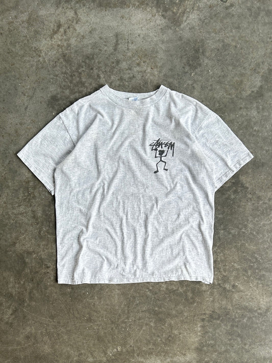 Vintage Speckled Boot Gray Stussy Shirt - XL