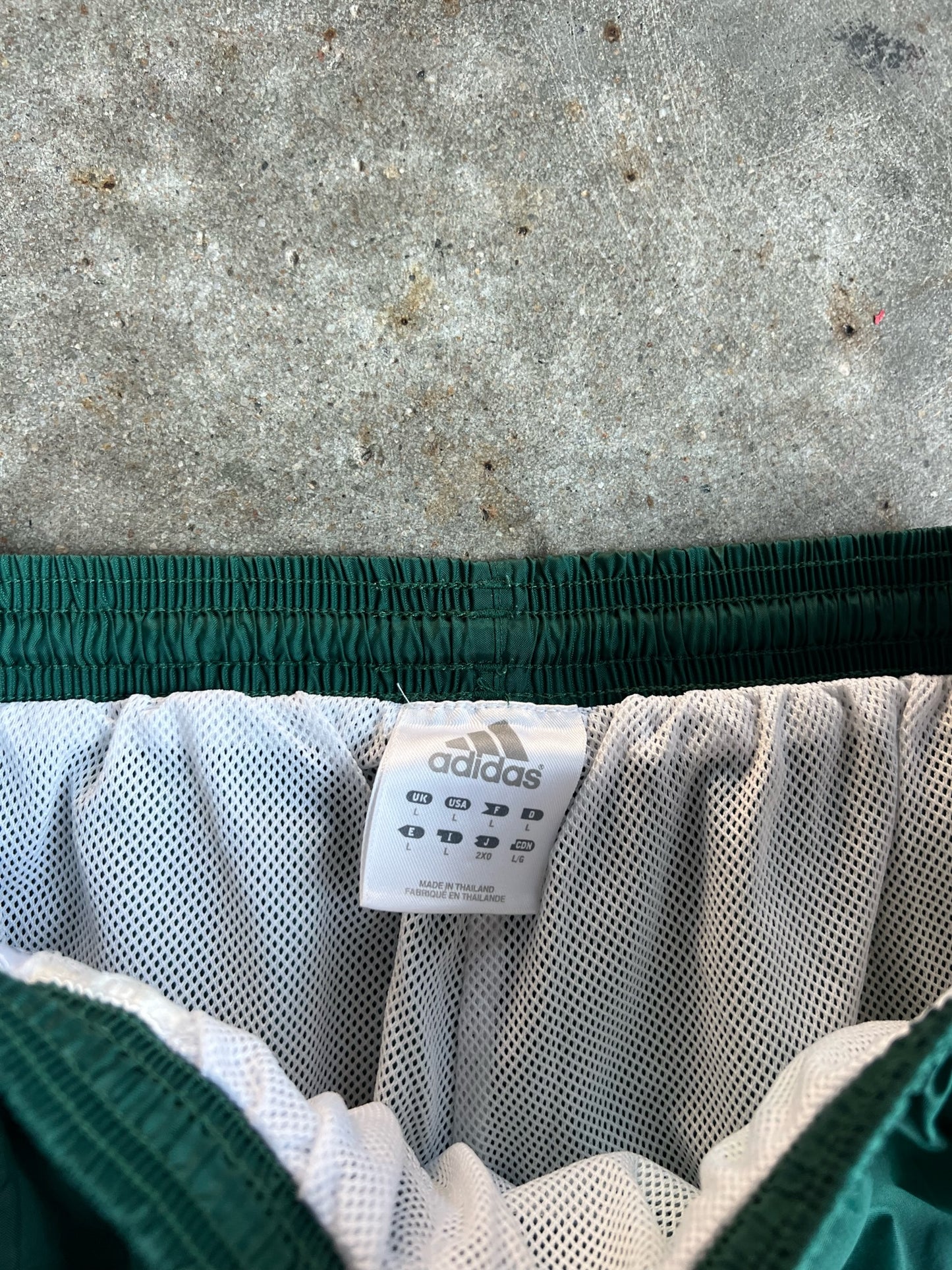 Vintage Deep Green Adidas Track Pants - L