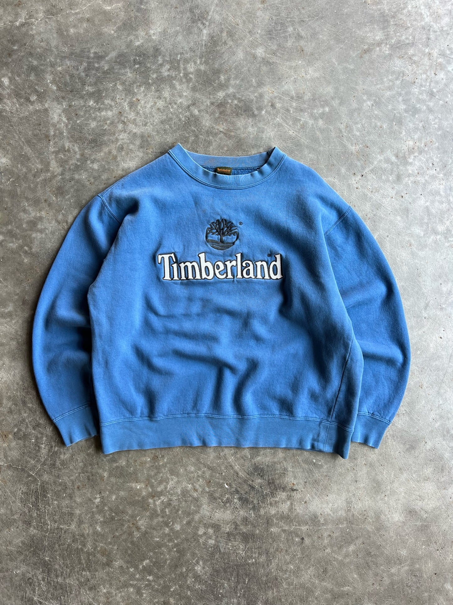 Vintage Blue Timberland Crew - L