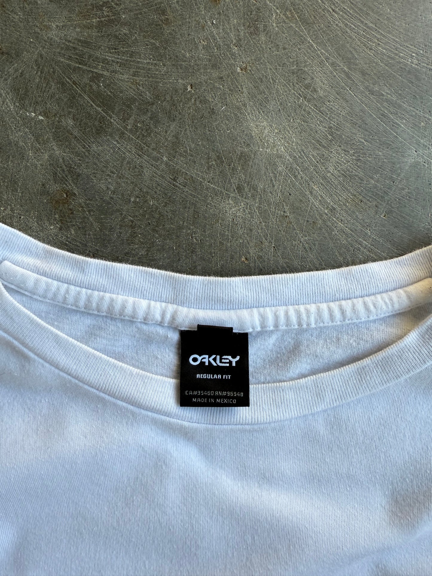 Vintage White Oakley Long Sleeve Shirt - L