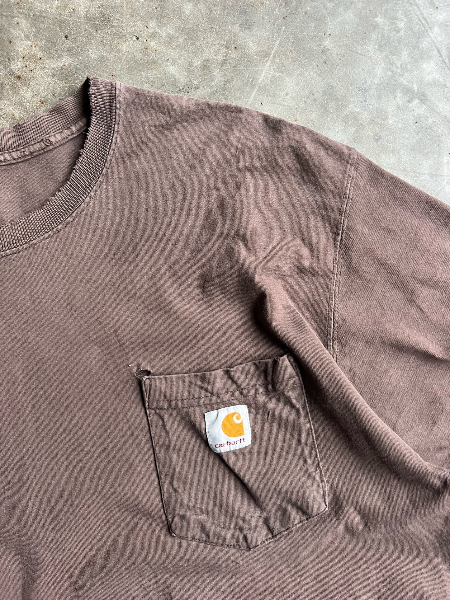 Brown Cropped Carhartt Shirt - XL