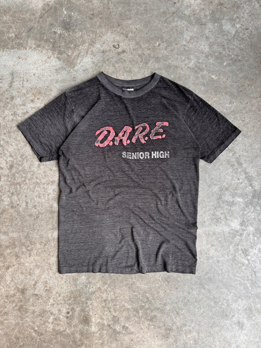 Vintage DARE Faded Black Shirt - XL