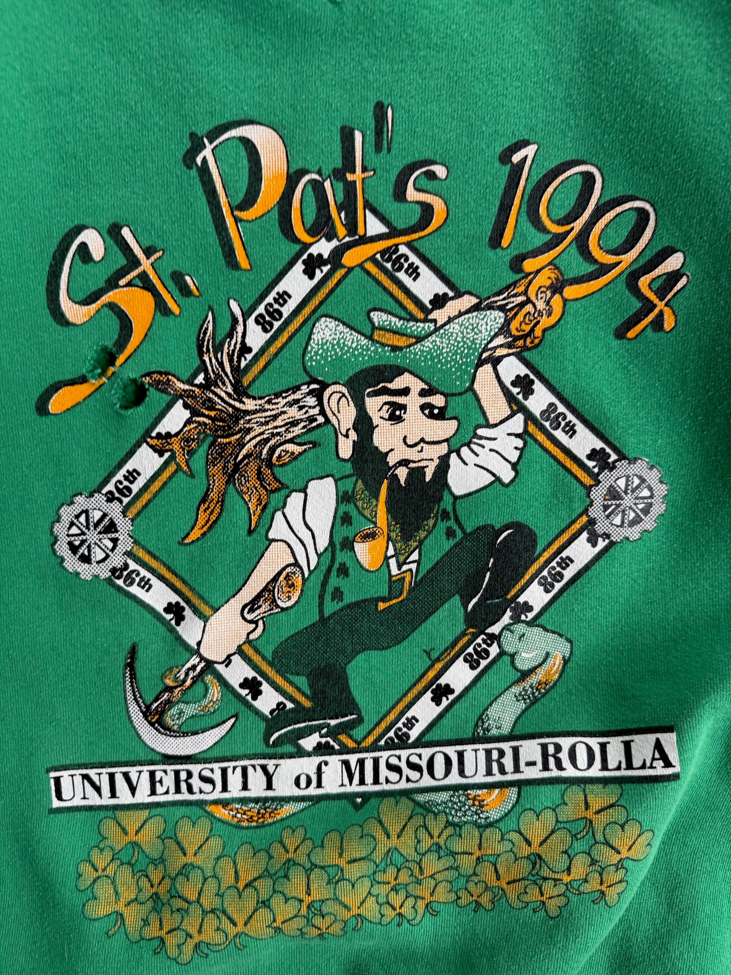 Vintage 1994 University of Missouri-Rolla St. Patrick’s Day Crew - XL